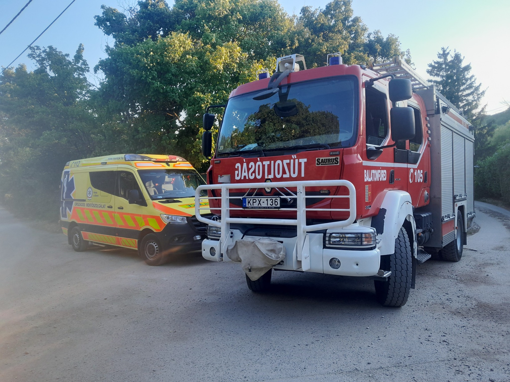 Faág szúrta át egy kerékpáros lábát Balatonfürednél, a tűzoltók mentették meg