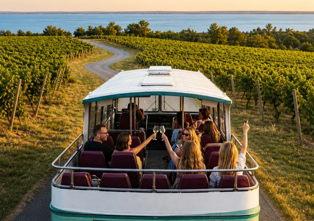 Elindul Magyarország első hop-on hop-off borbusza a Balatonon